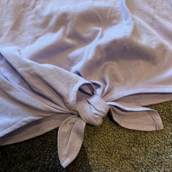 Champion Front Tie Knot Purple Sleeveless Shirt NEW Girl's Size XL - Picture 2 of 4